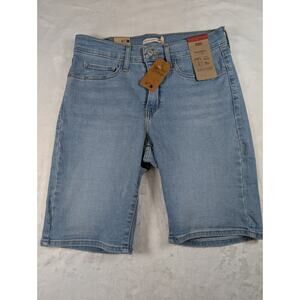 Levi's Shaping Bermuda Women's Size 28 Mid Rise Light Blue Denim Shorts NWT